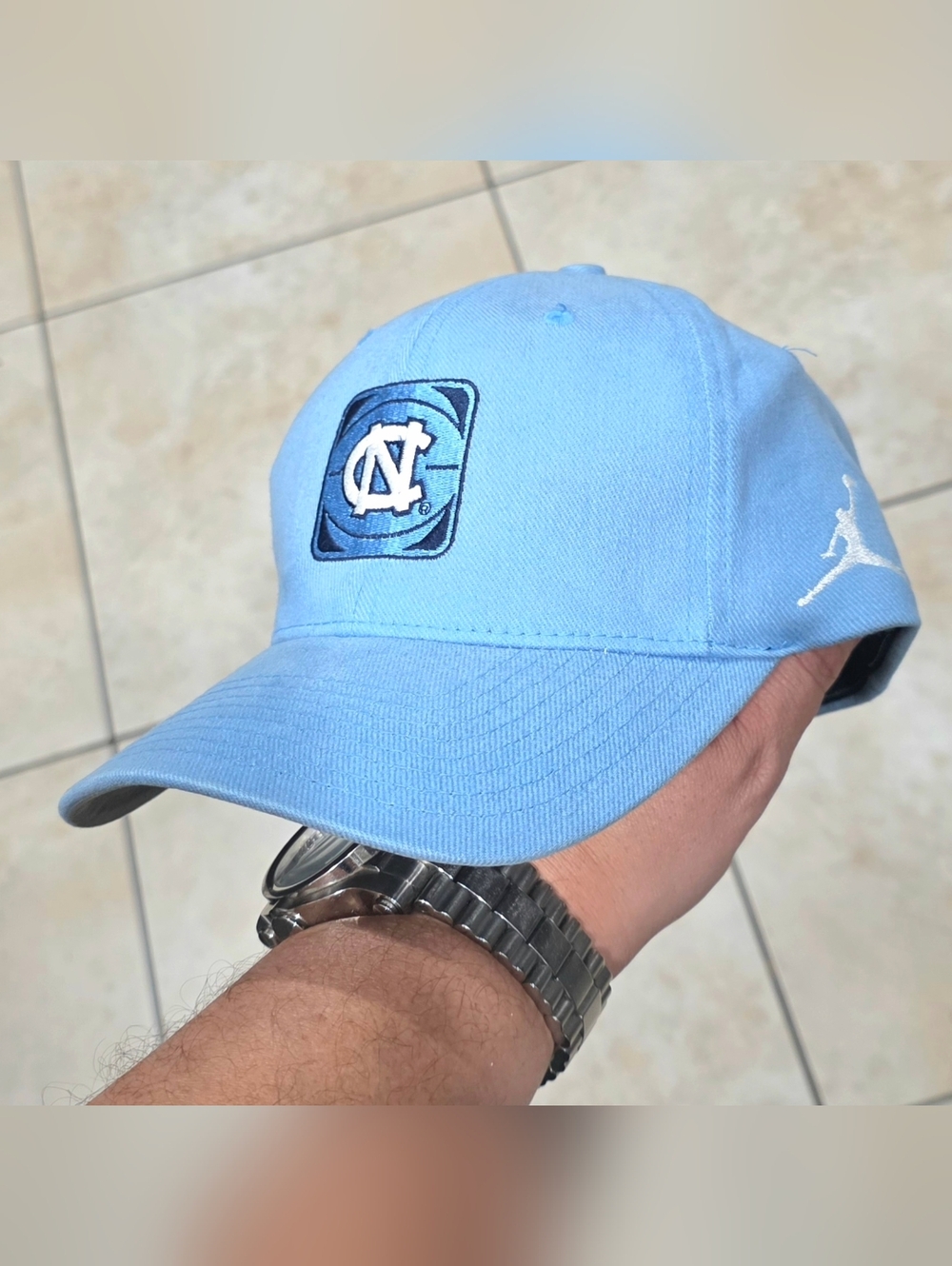 Jordan Brand Vintage UNC Fitted Hat NCAA Basketball Cap North Carolina Universit